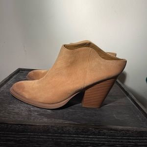 Backless heeled boots